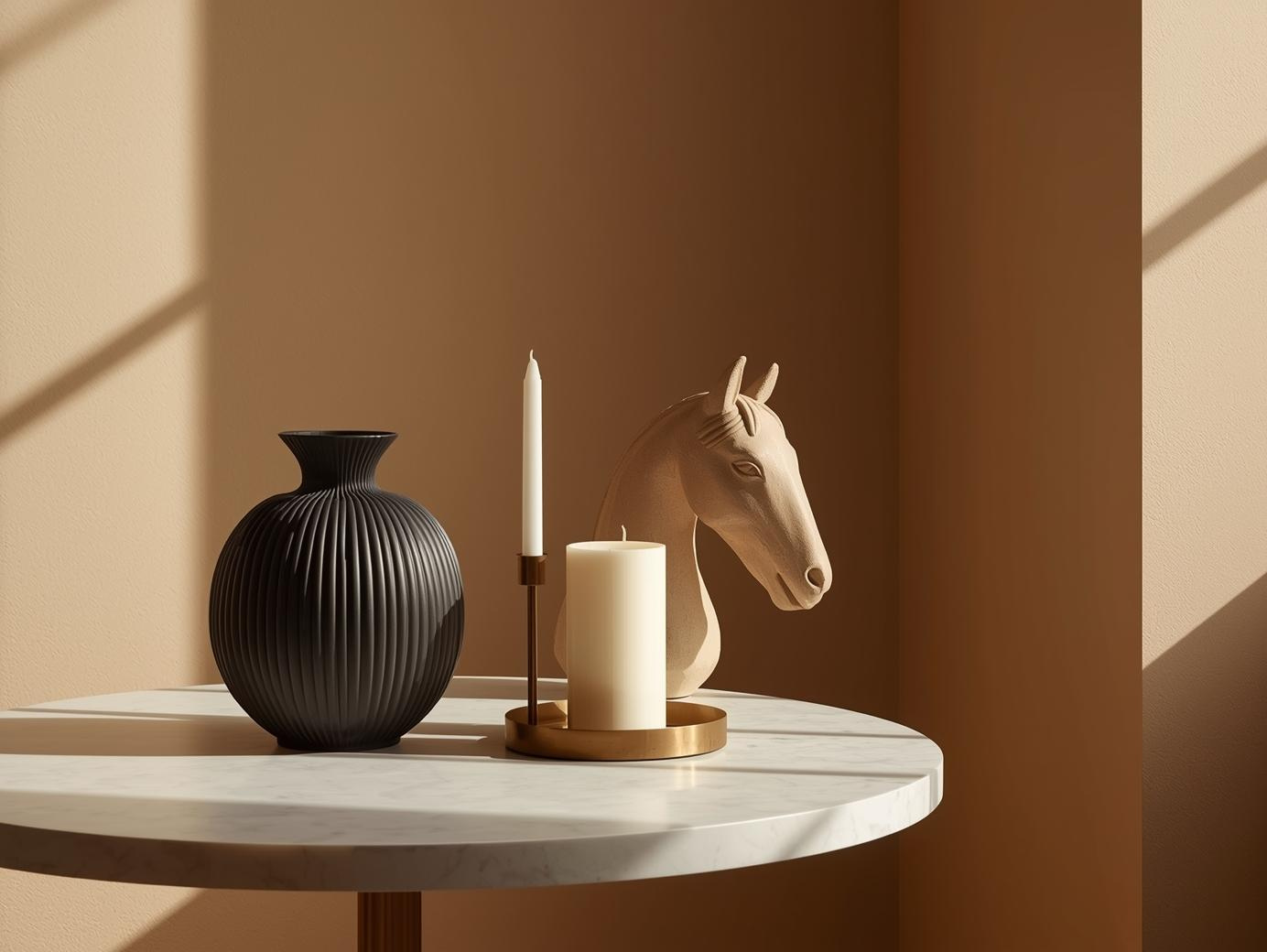 Styled home decor scene